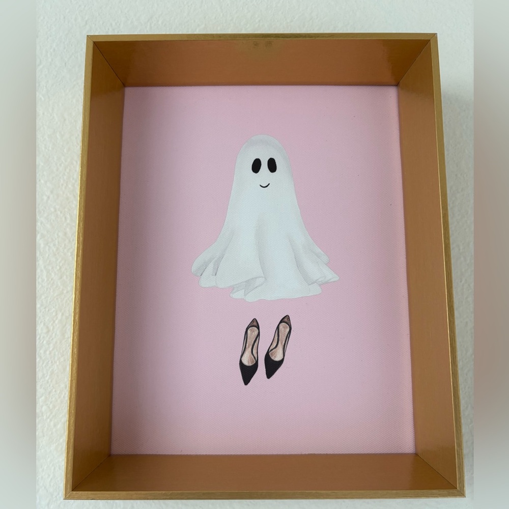 Charming Ghost Art with Black Heels